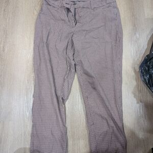 Women's Brown Checkered Pants